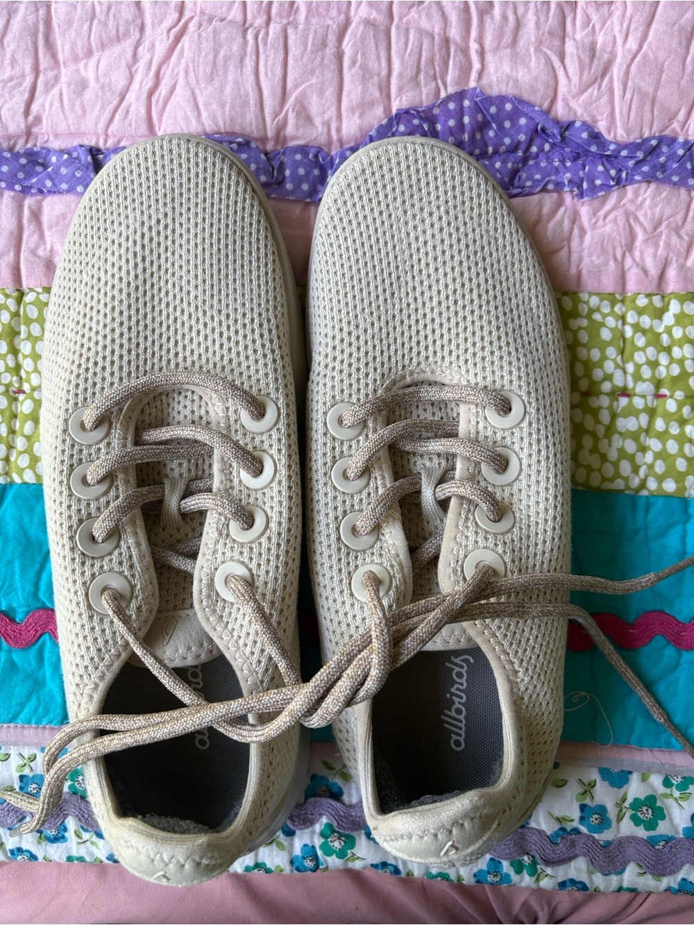Allbirds Tree Runner Beige Knit Sneaker Womens Sz8 - Picture 3 of 6